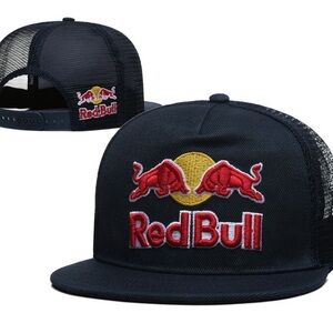 ❤️Red Bull Navy Mesh Snapback Hat with Embroidered Logo❤️